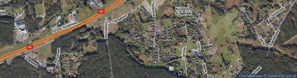 Zdjęcie satelitarne Liliowa ul.